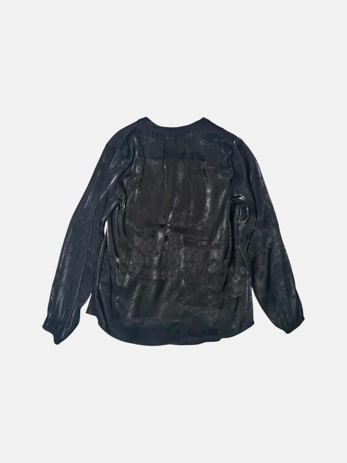 Lustrous Split-Neck Blouse