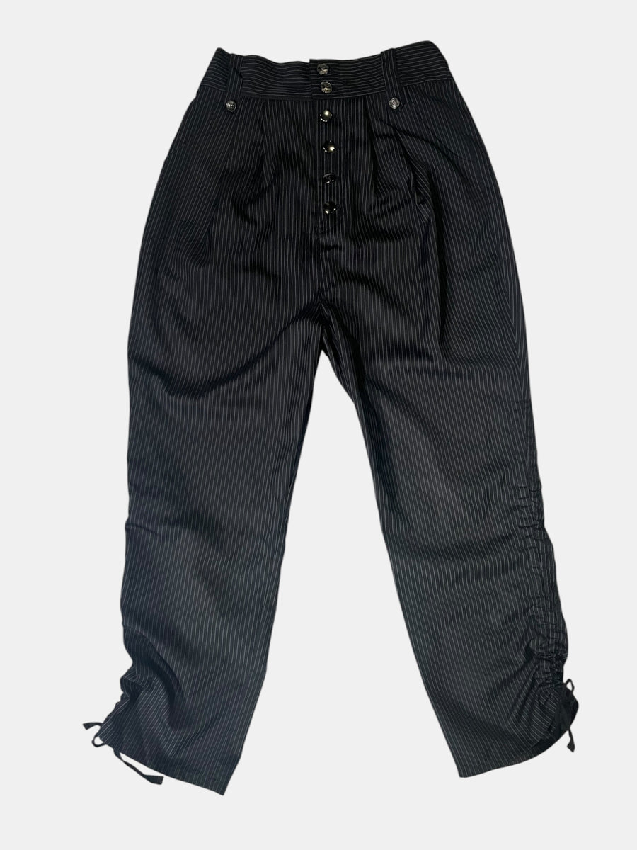 Pinstripe Gimmick Shaded Drawstring Pants