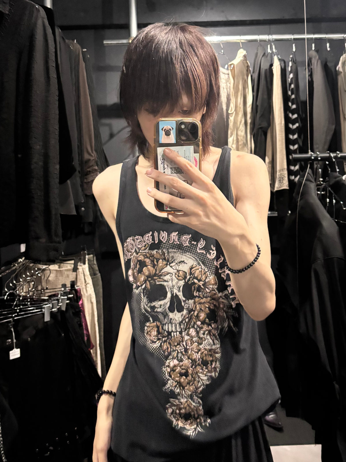 Skull Floral Tank Top