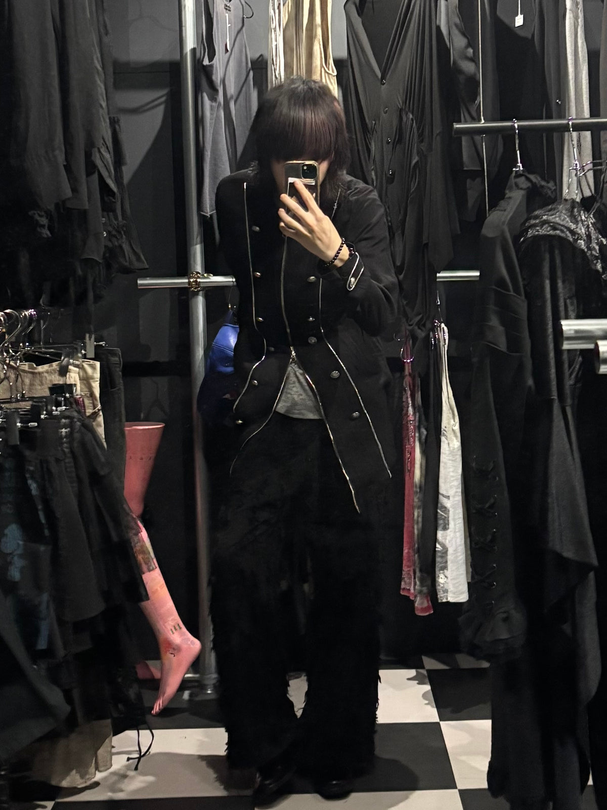 CIVARIZE Zip-Detail Long Jacket