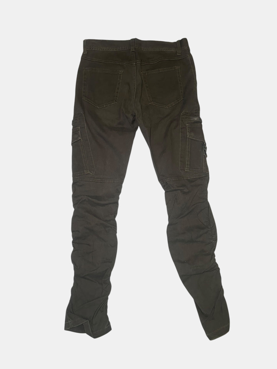 Multi-Pocket Ruched Cargo Pants