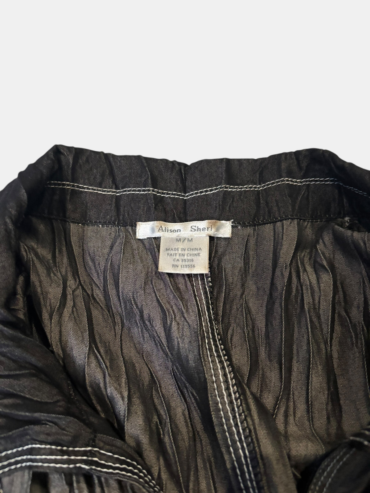 Alison Sheri Crinkle Zip Coat