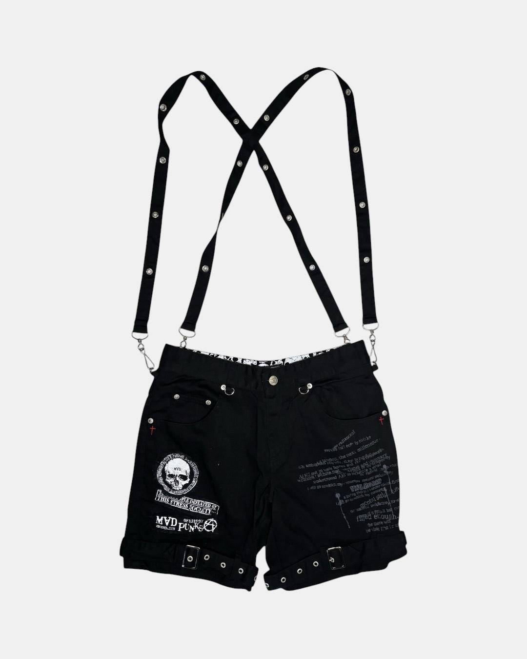 MAD PUNKS Suspender Shorts