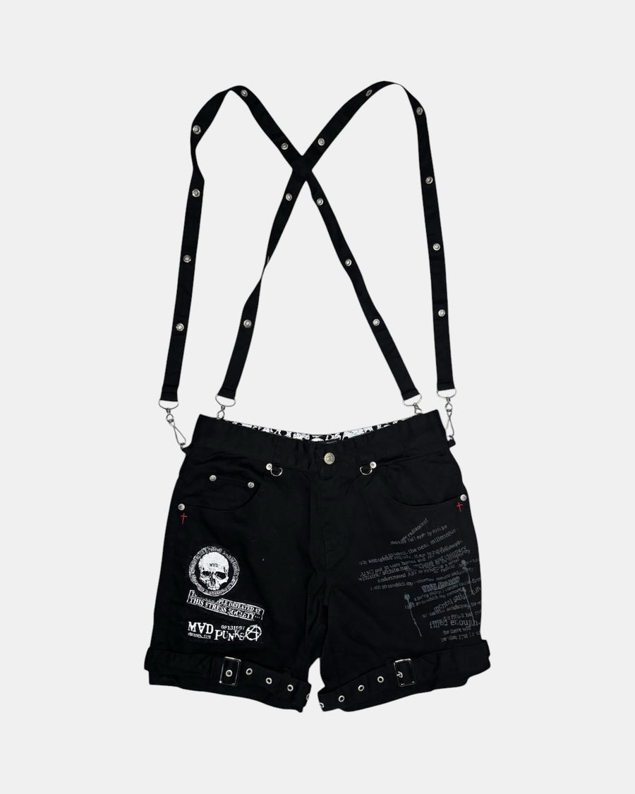 MAD PUNKS Suspender Shorts