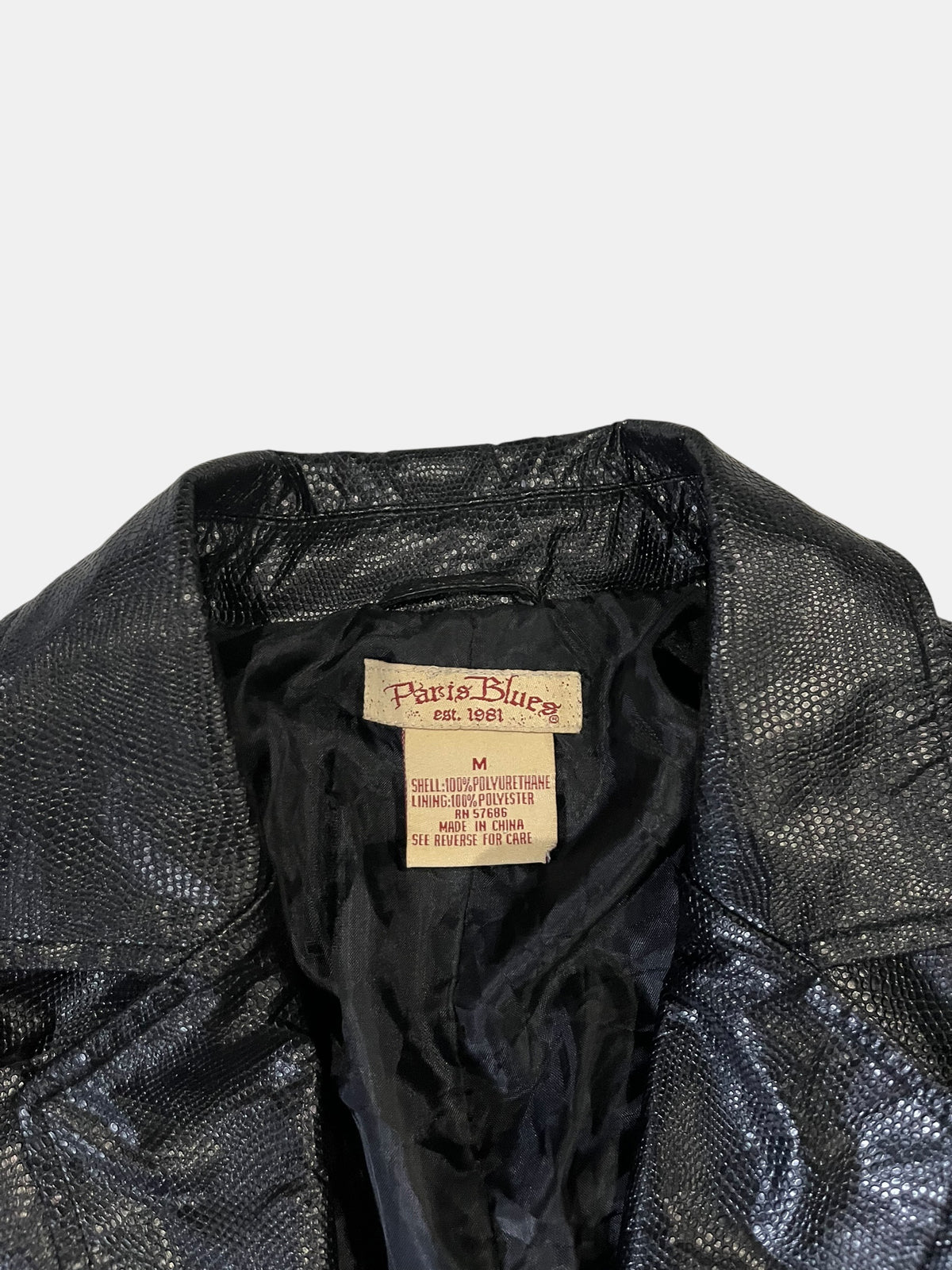 Faux Leather Belted Jacket