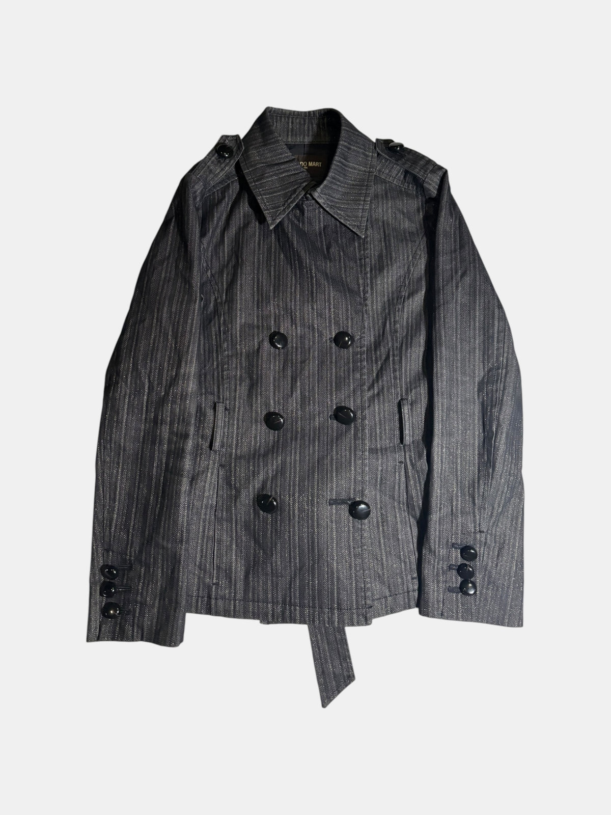 Belted Herringbone Jacket