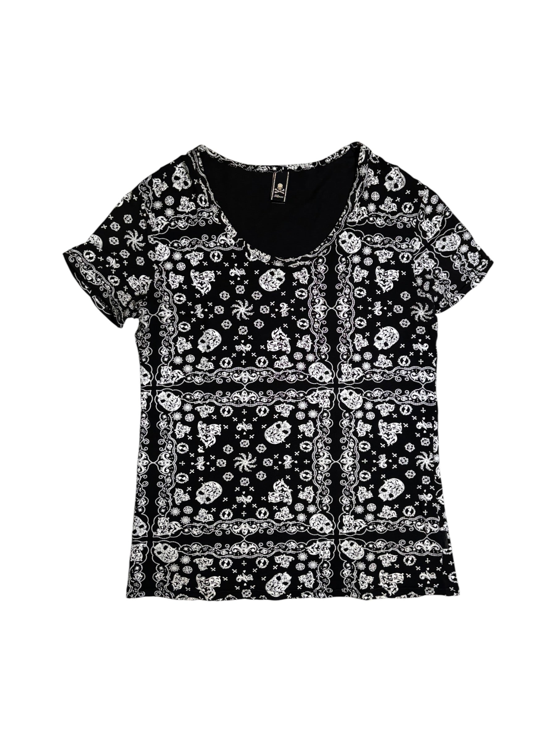 Skull Bandana Print T-Shirt