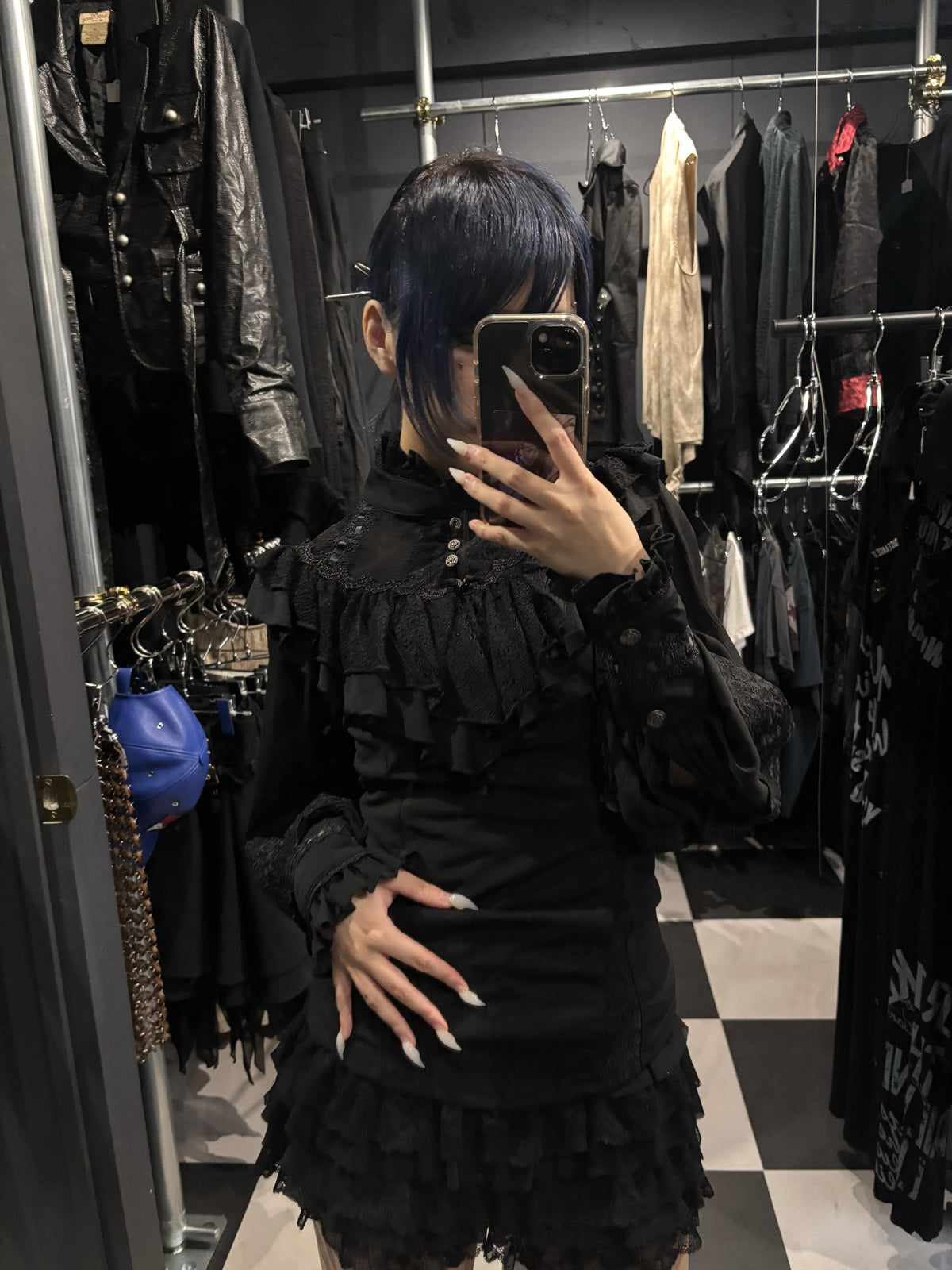 OZZ ANGELO Victorian Lace Ruffle Blouse