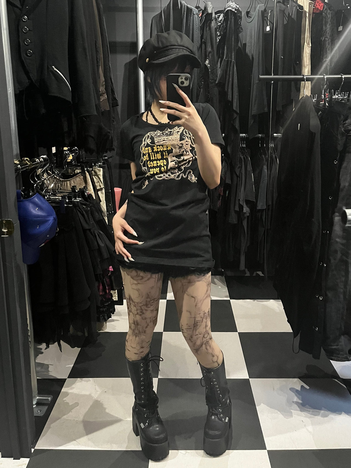 Gothic Crest Hooded Tee
