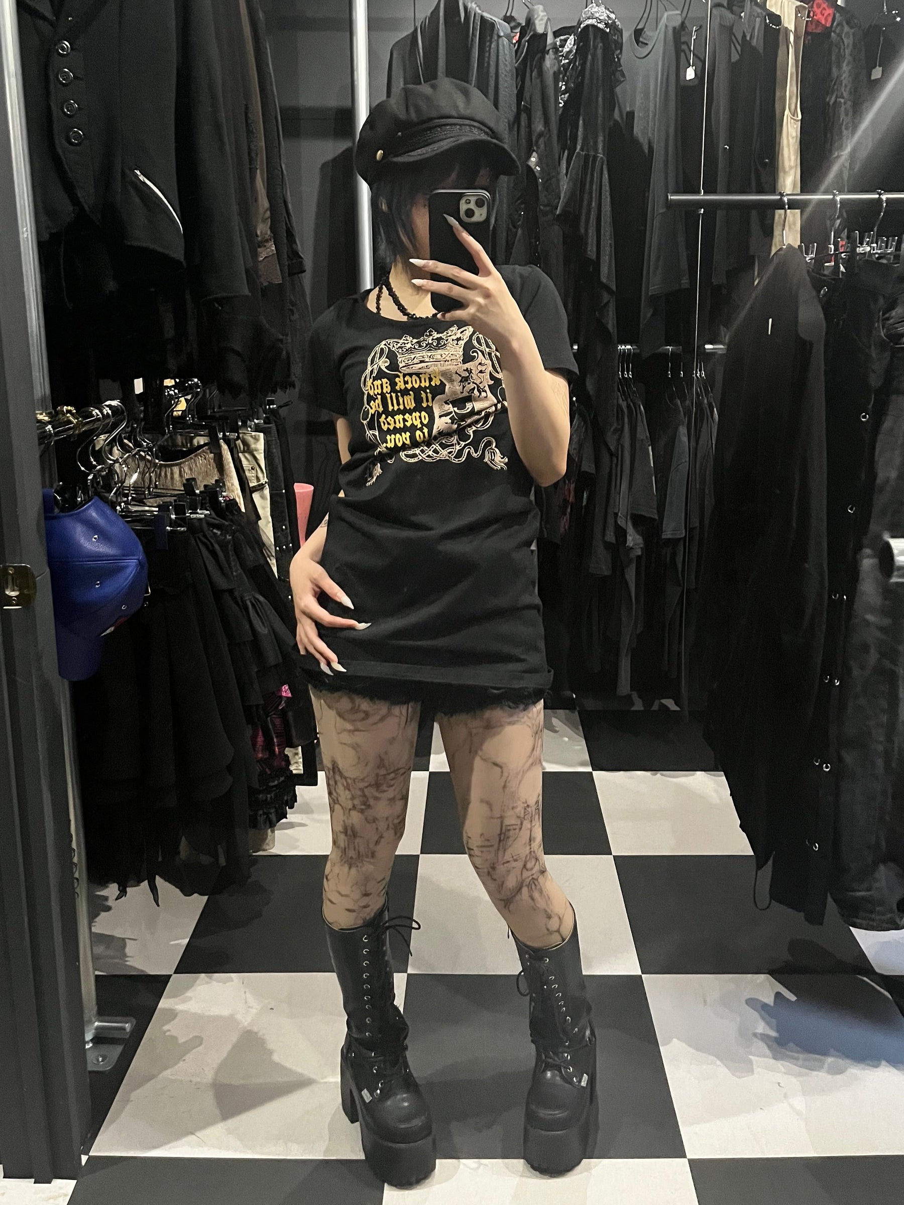 Gothic Crest Hooded Tee