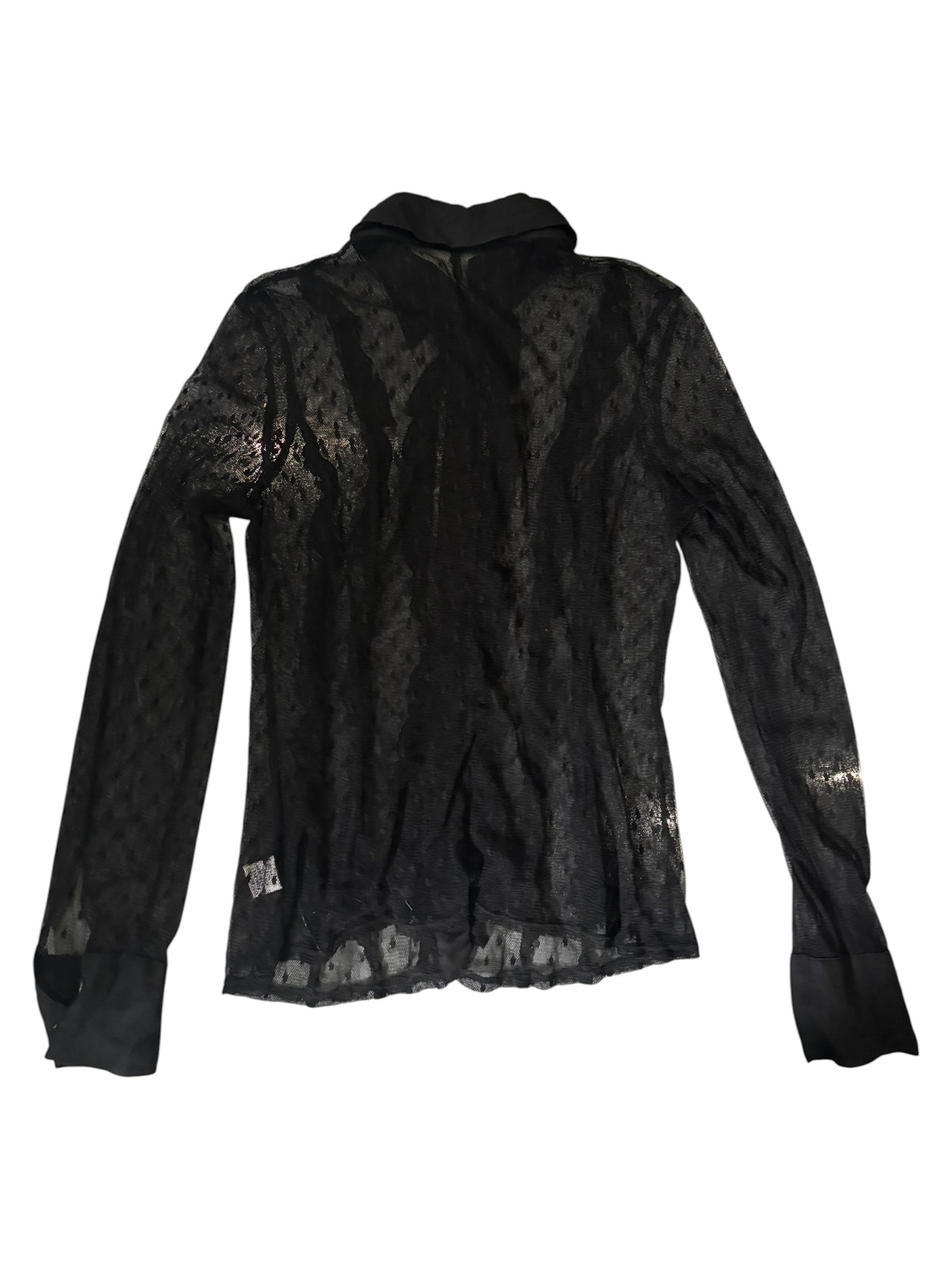 Gothic Polka Dot Ruffle Blouse