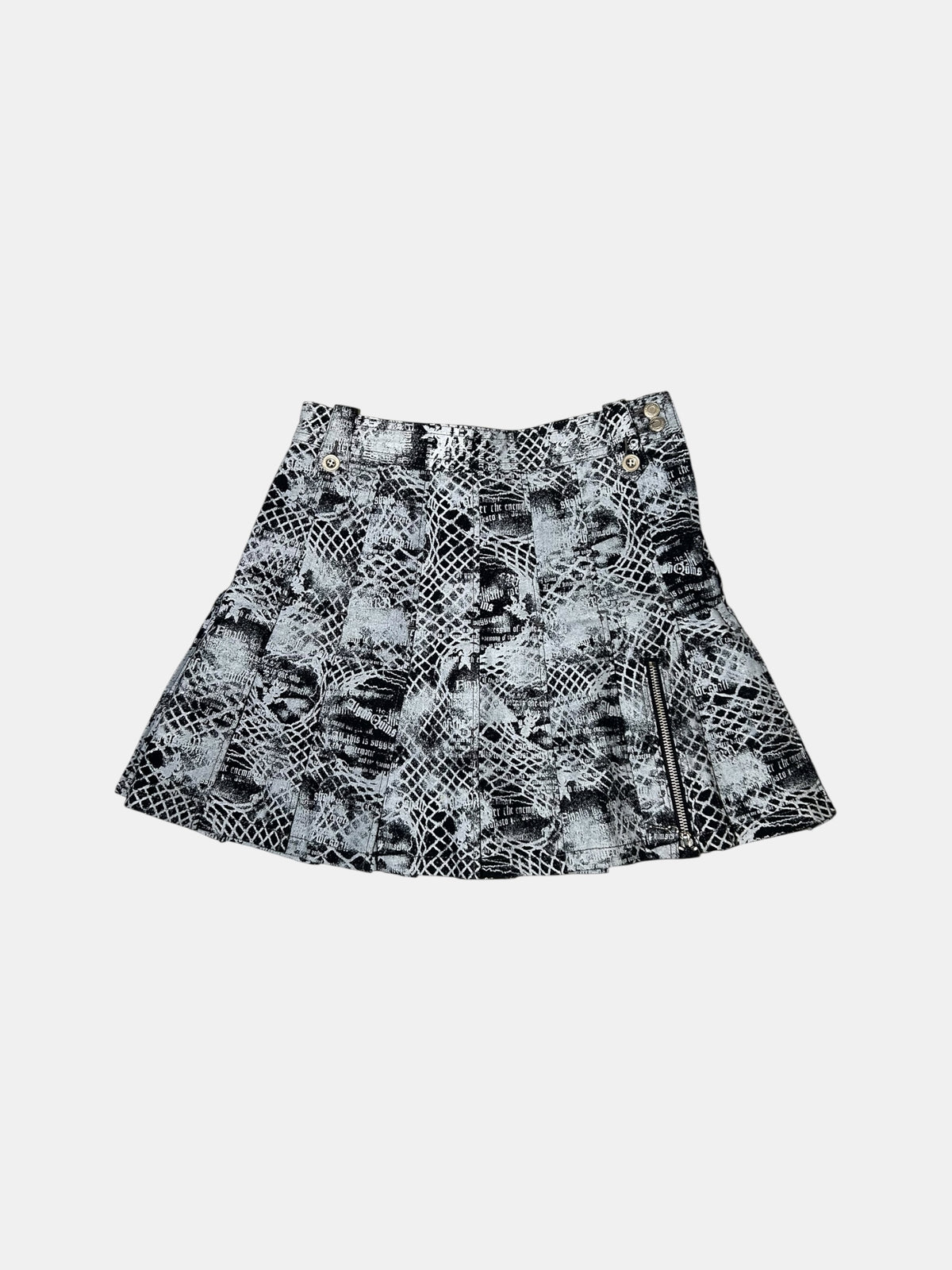 Collage-Print Mini Skirt