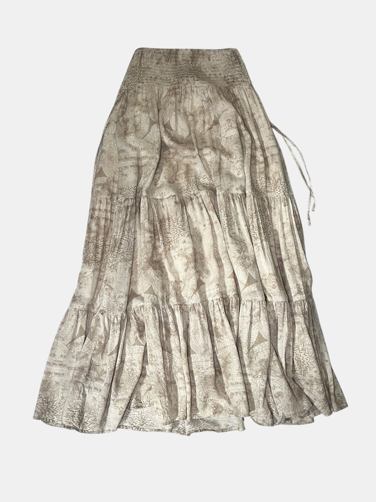 GOA Ethnic-Print Tiered Maxi Skirt