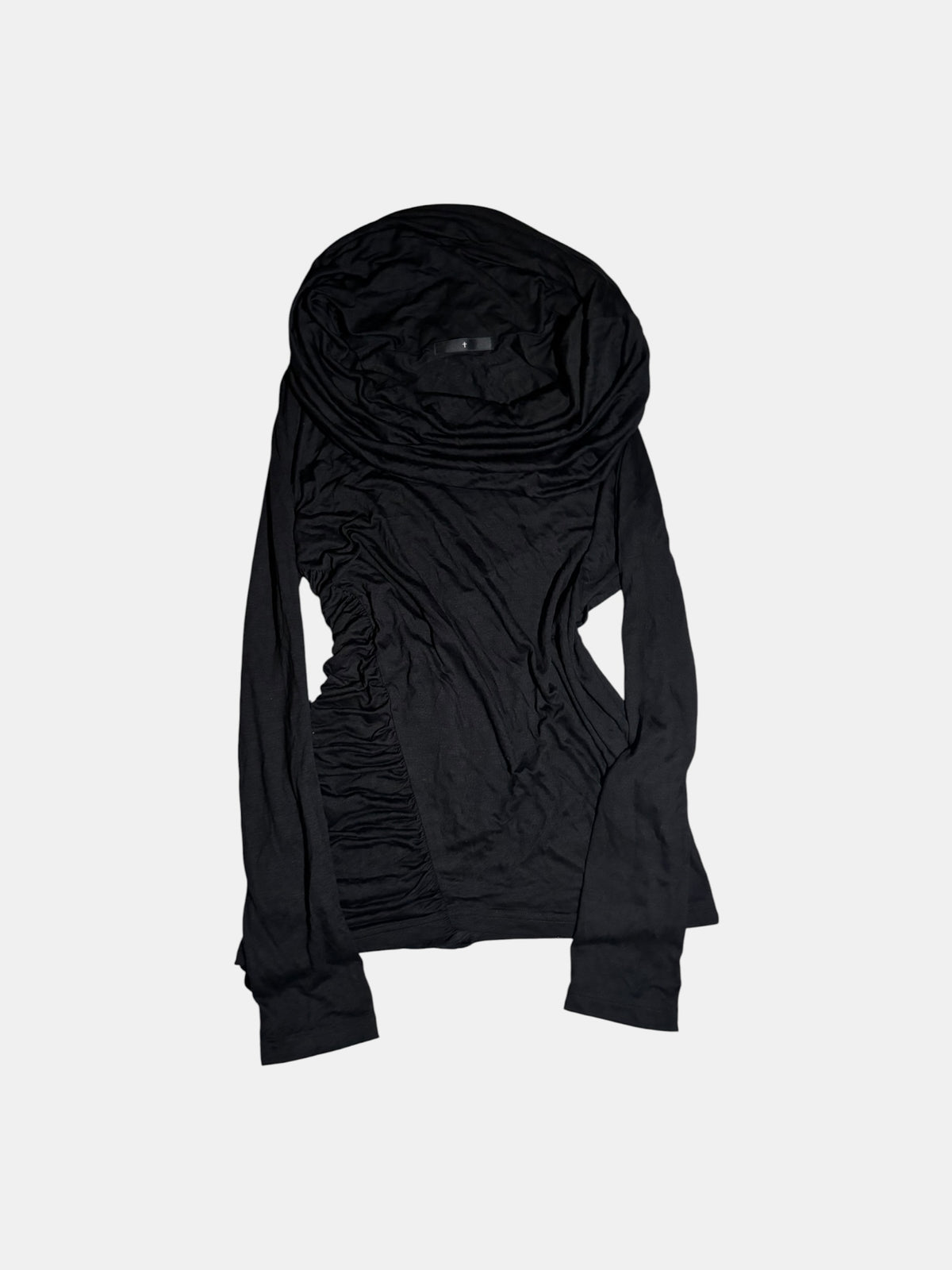 Cowl-Neck Draped Top