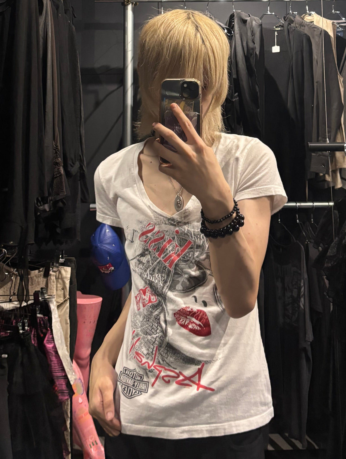 Harley-Davidson "Kiss My Asphalt" Graphic V-Neck Tee