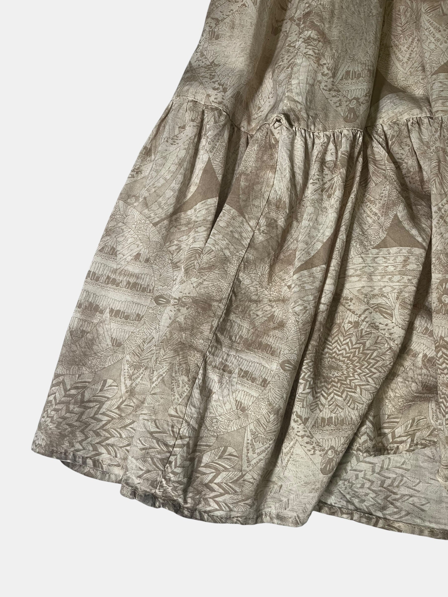 GOA Ethnic-Print Tiered Maxi Skirt