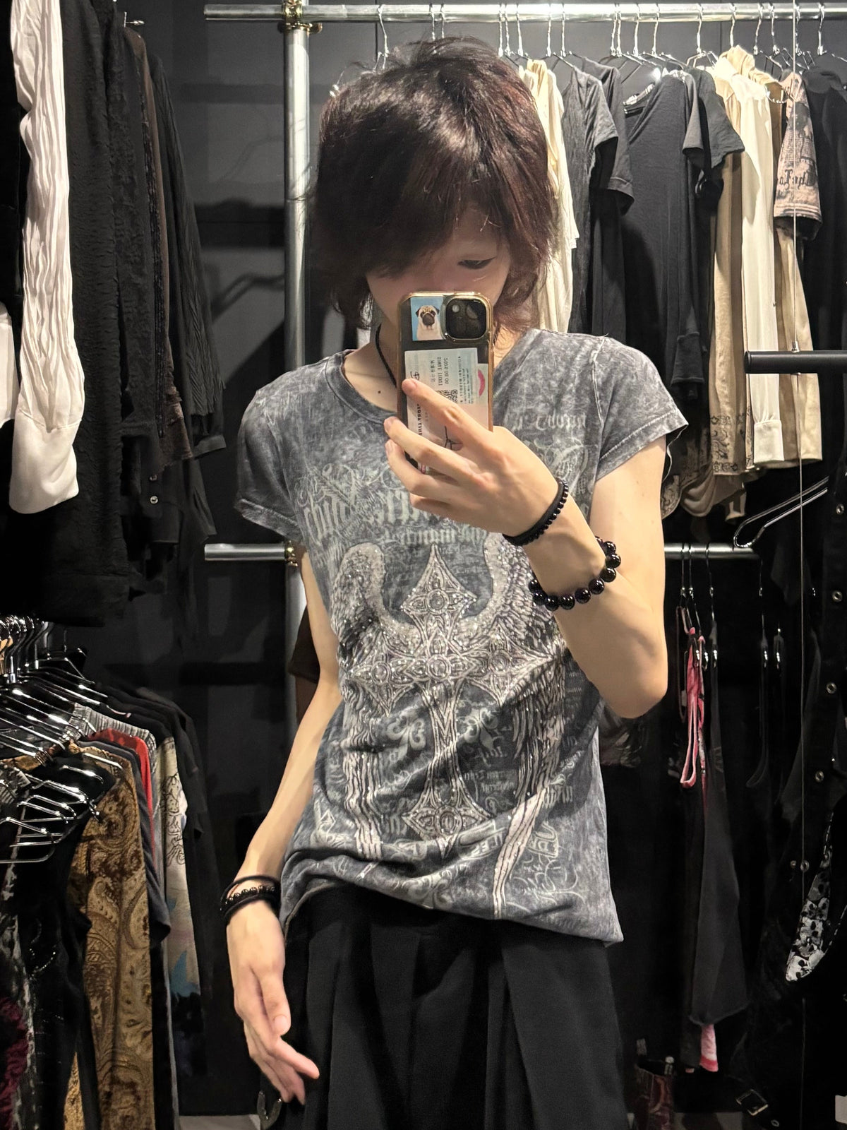 Winged-Cross Graphic T-Shirt