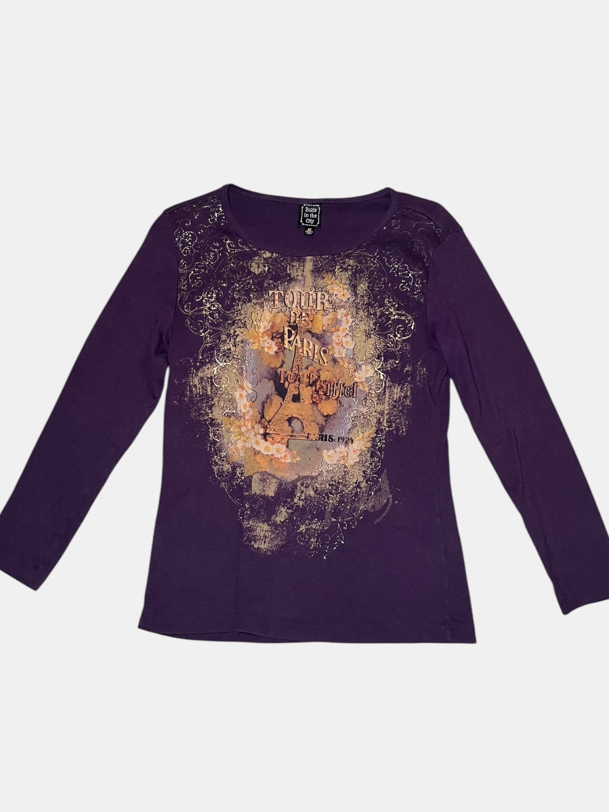 Y2K Paris Graphic Long Sleeve T-Shirt