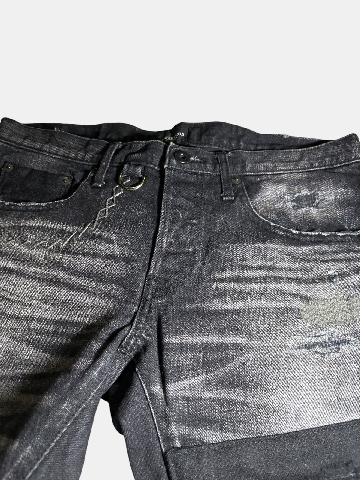OVERDESIGN Distressed Skinny Jeans