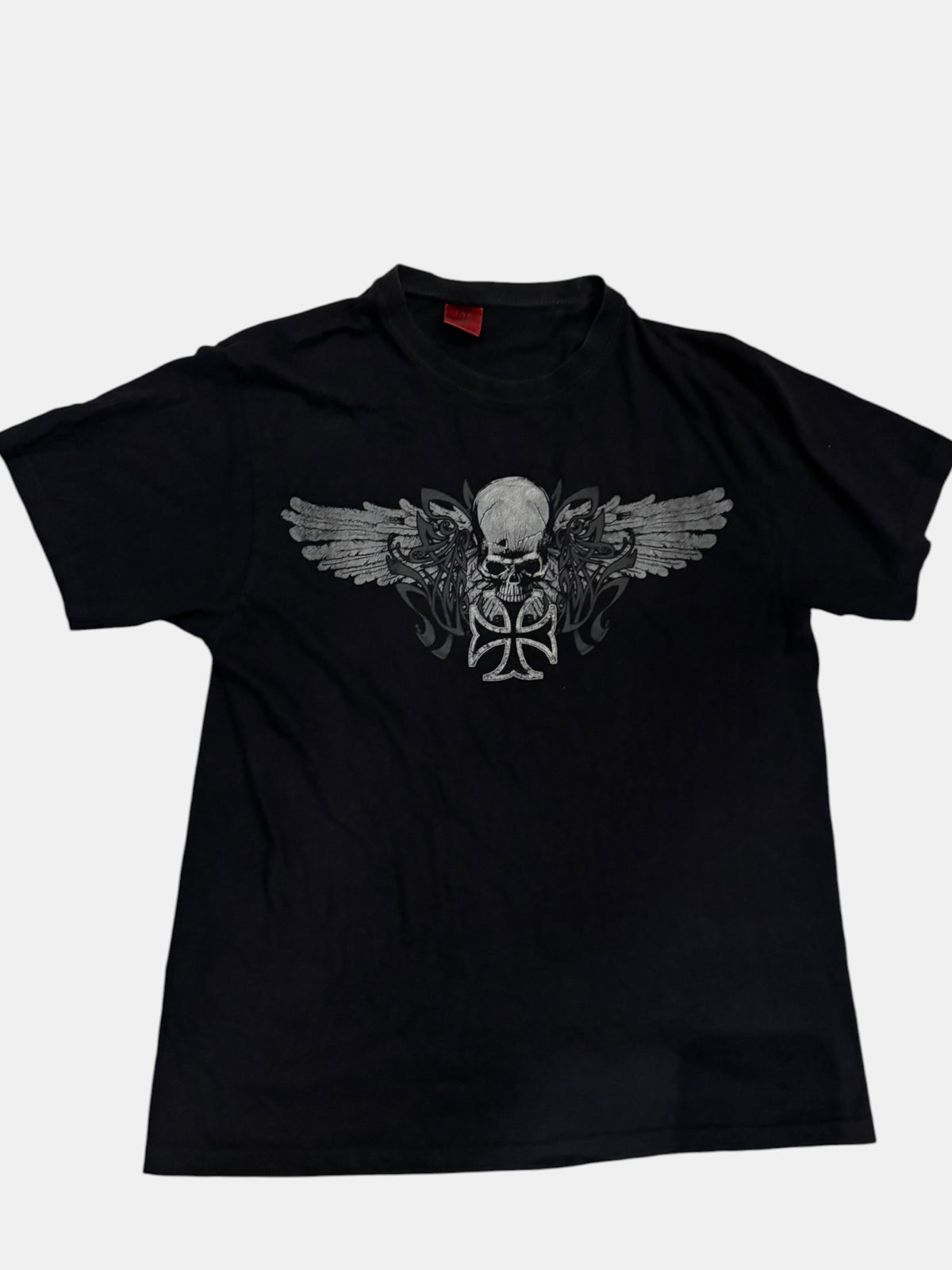 Y2K Winged Skull Graphic Tee