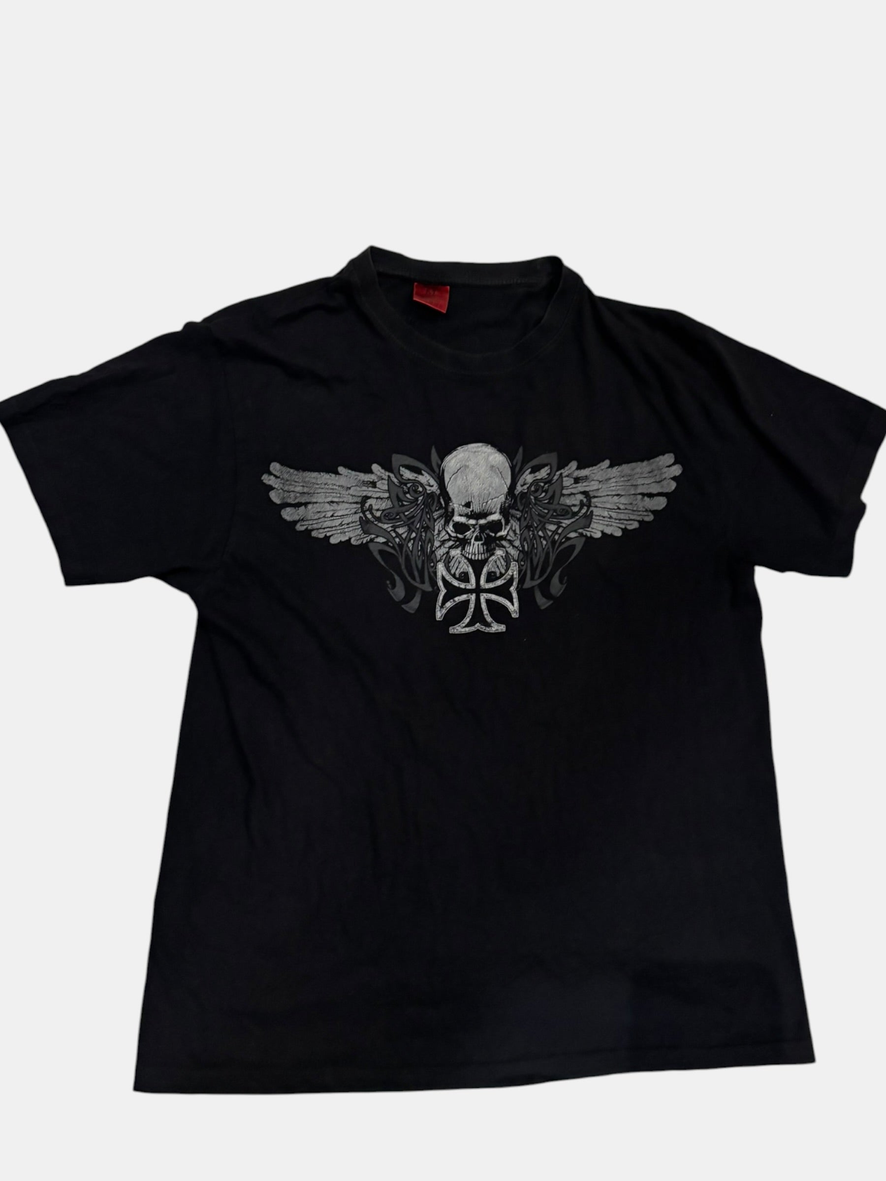 Y2K Winged Skull Graphic Tee