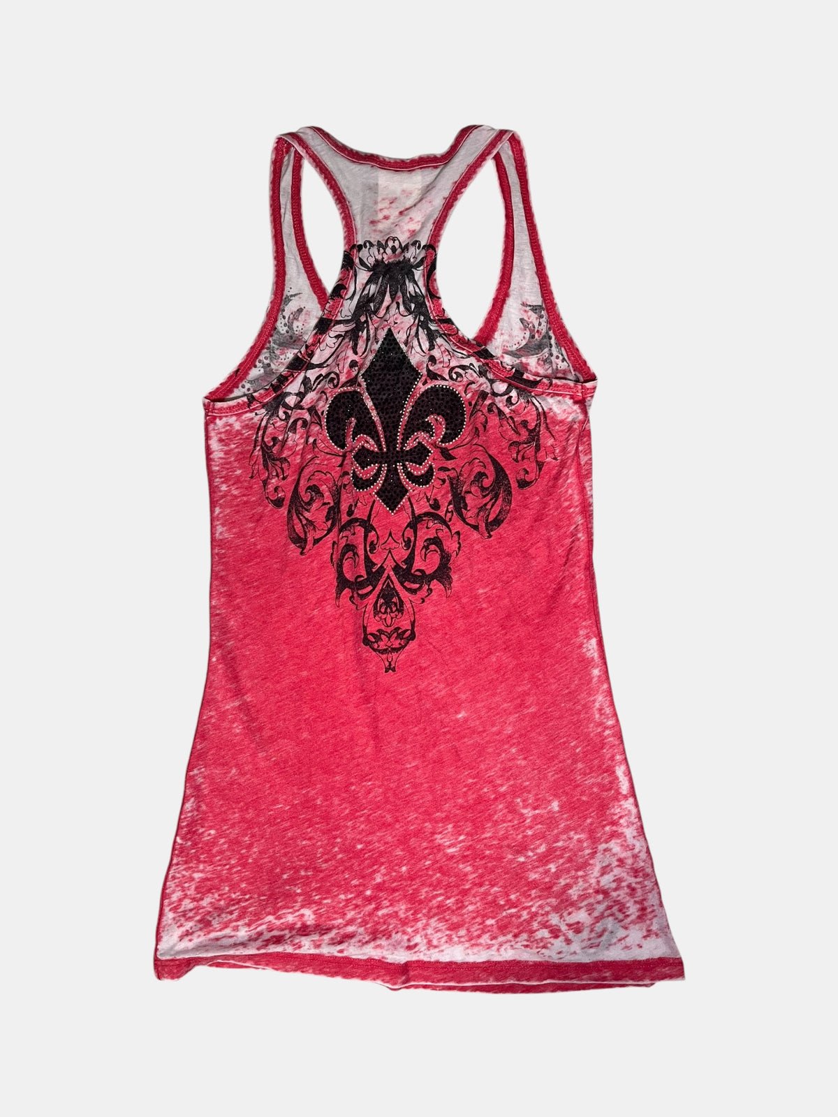 Vocal Rhinestone Fleur-de-Lis Tank Top