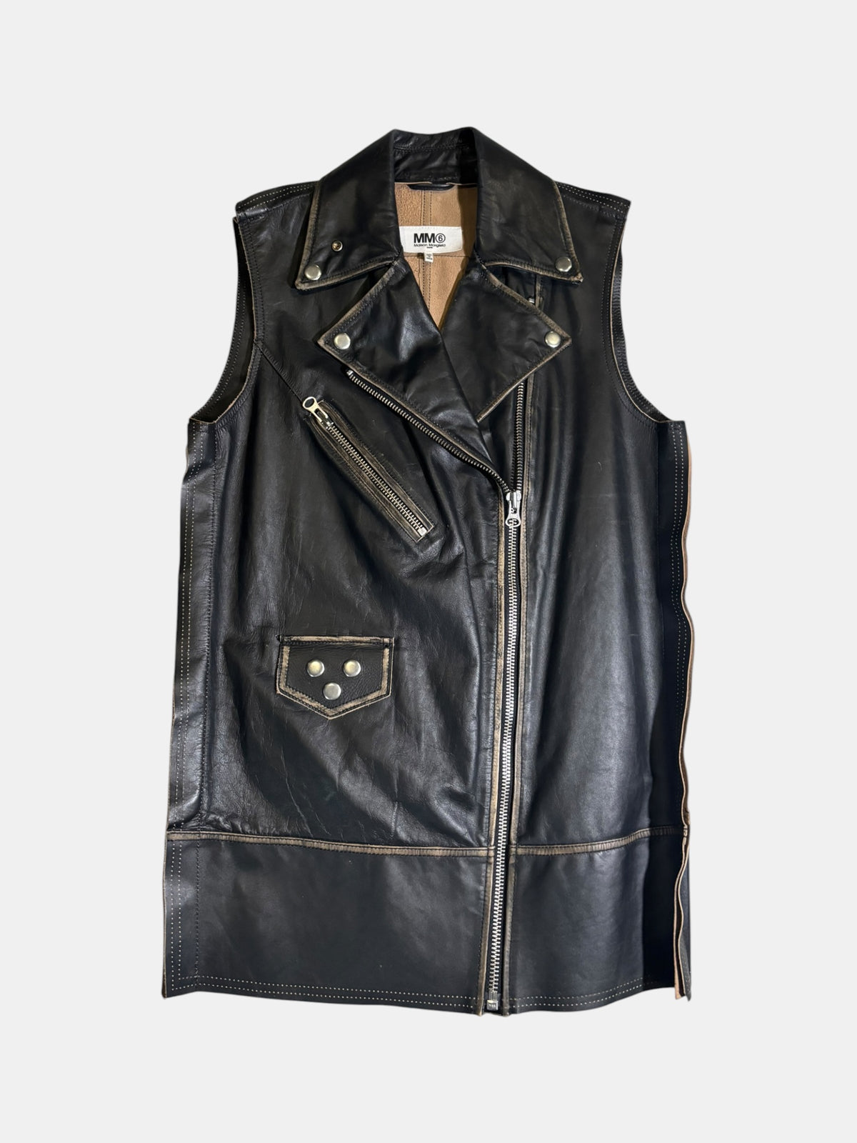 MM6 Maison Margiela Leather Rider Vest