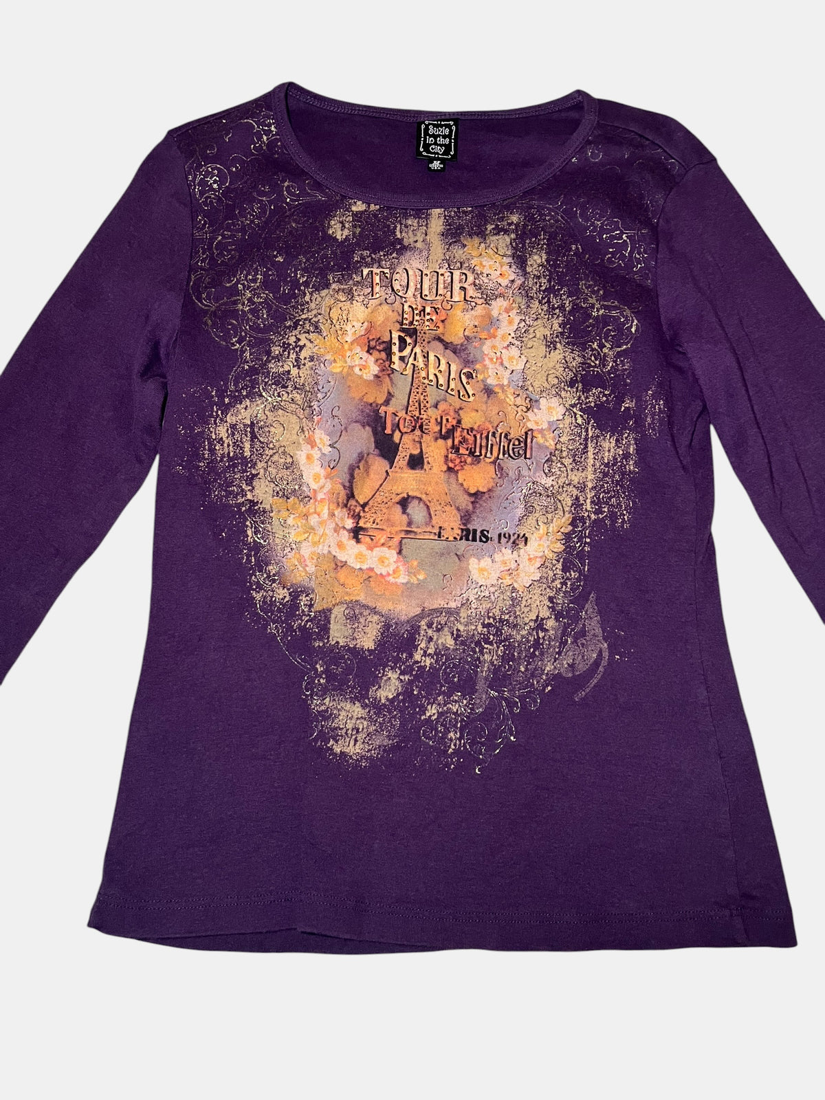 Y2K Paris Graphic Long Sleeve T-Shirt