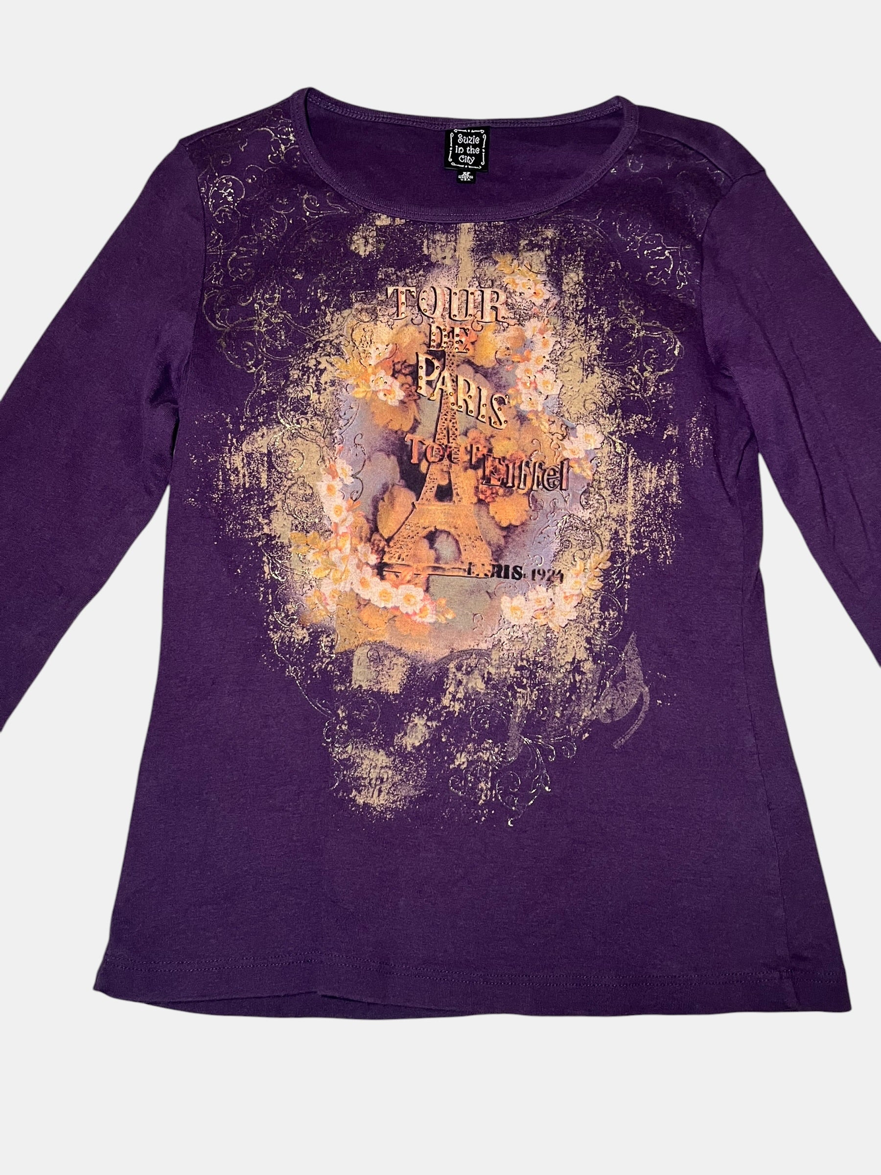 Y2K Paris Graphic Long Sleeve T-Shirt