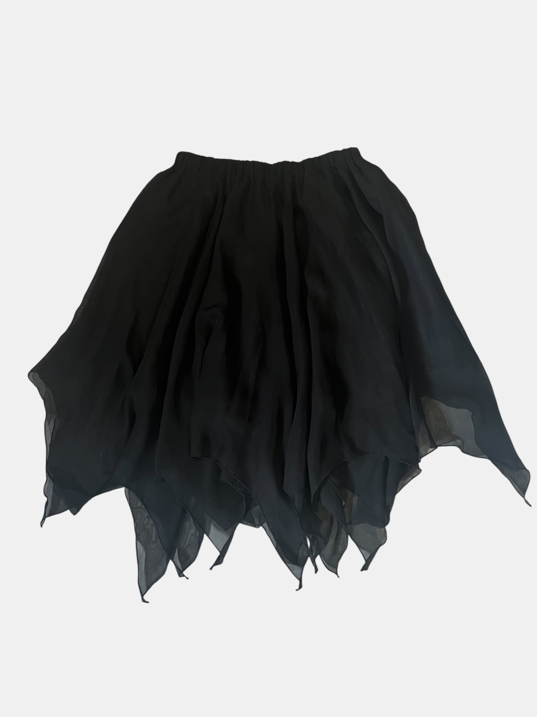 BLACK PEACE NOW Fairygoth Tiered Chiffon Skirt