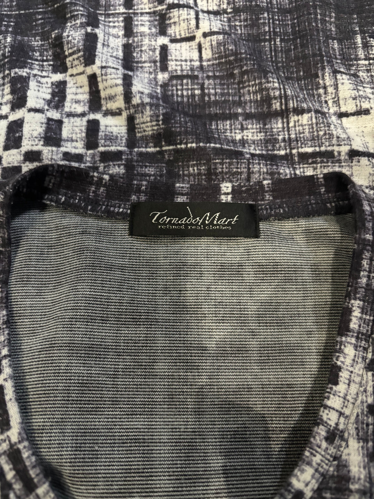 Tornado Mart Grid Print Long-Sleeve Top