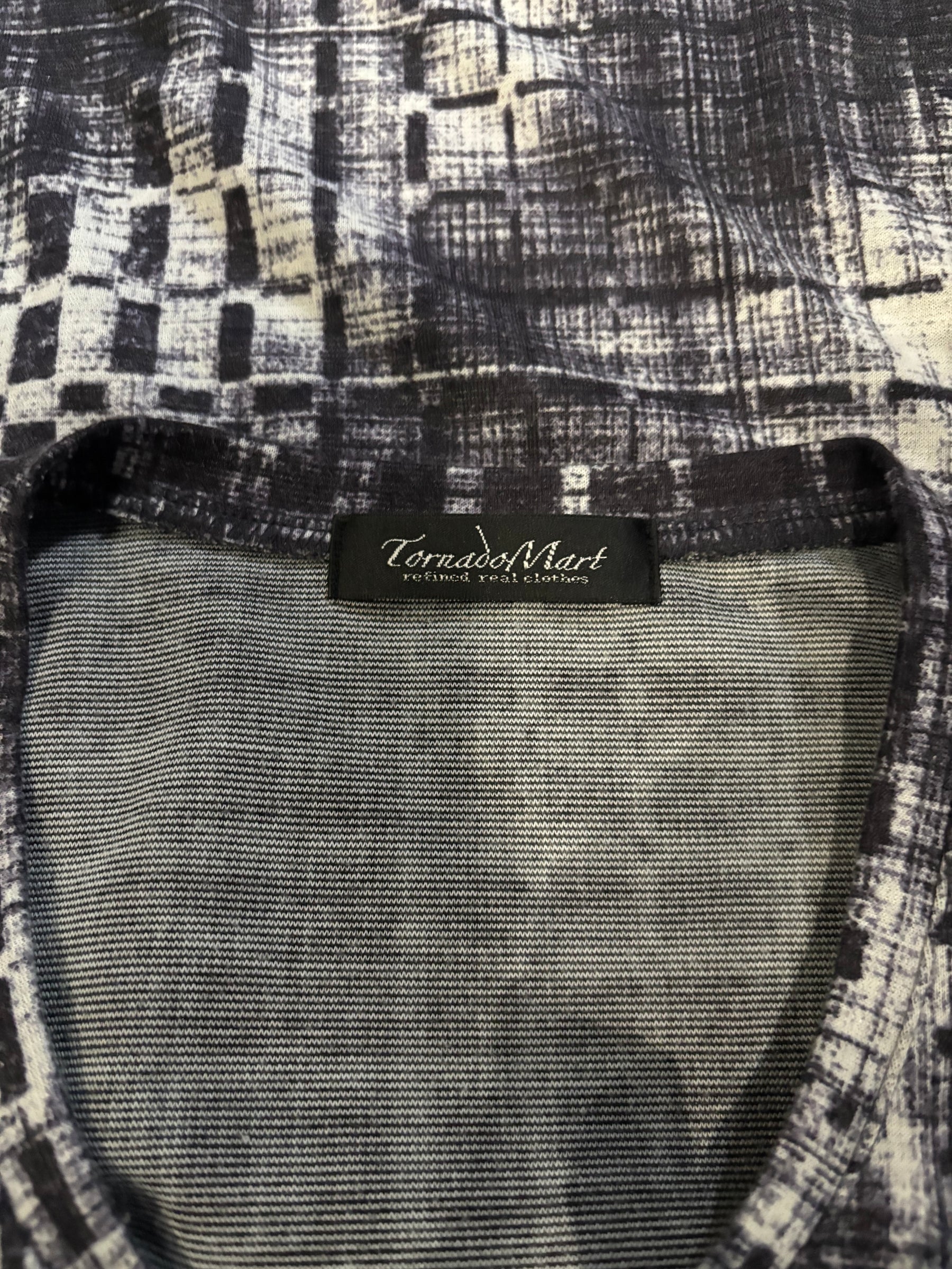 Tornado Mart Grid Print Long-Sleeve Top