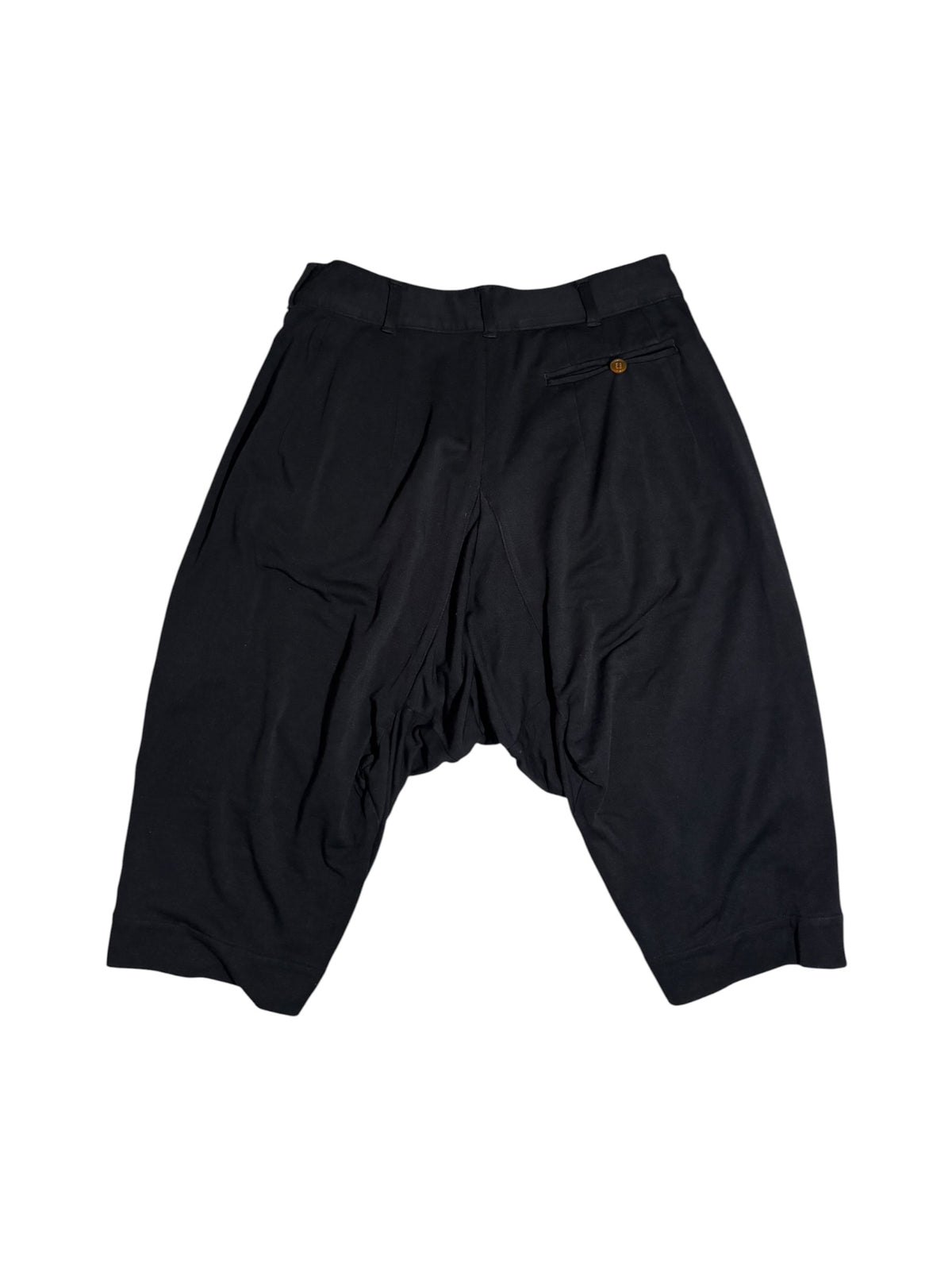 Cropped Drop-Crotch Trousers