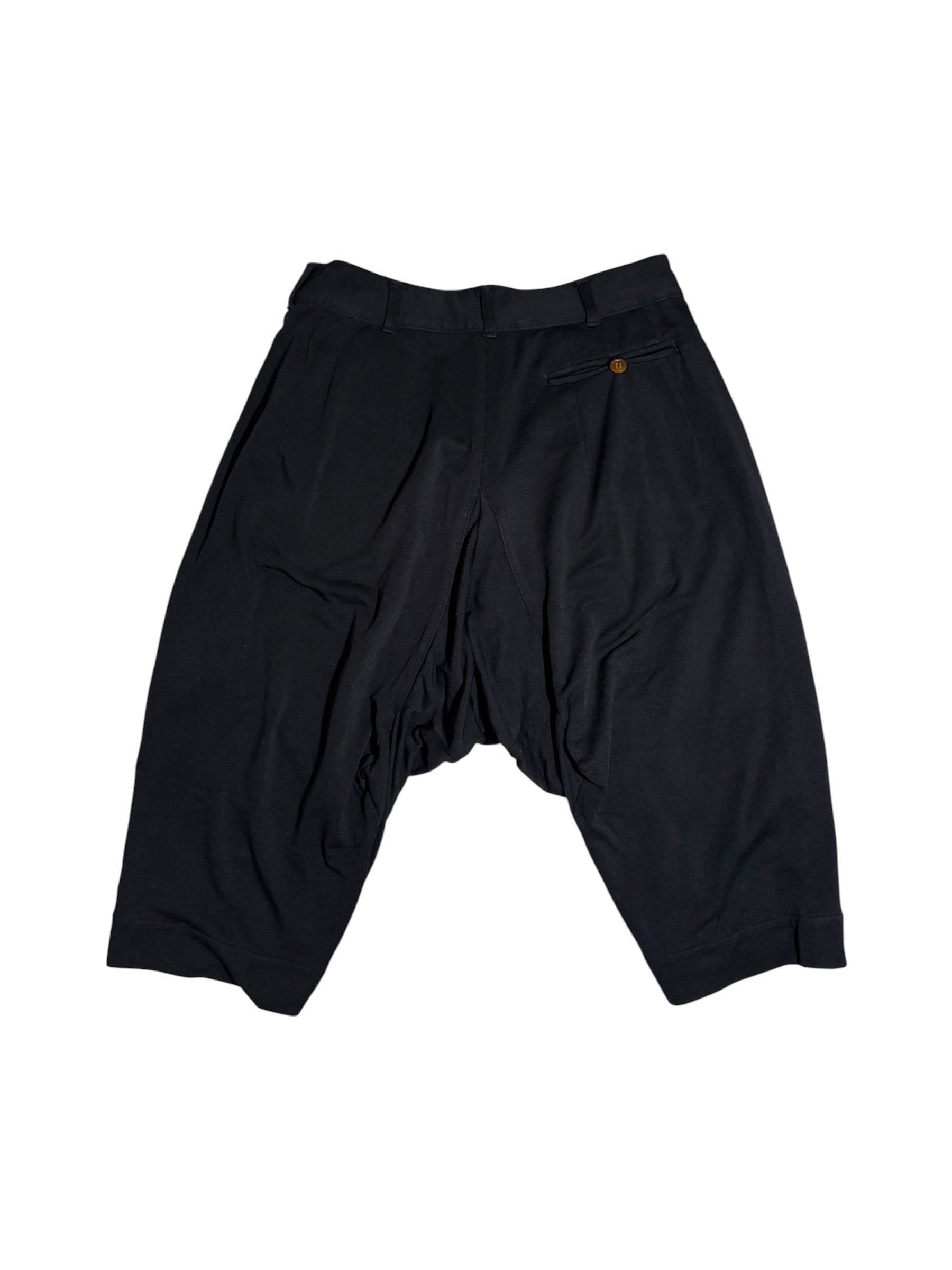 Cropped Drop-Crotch Trousers