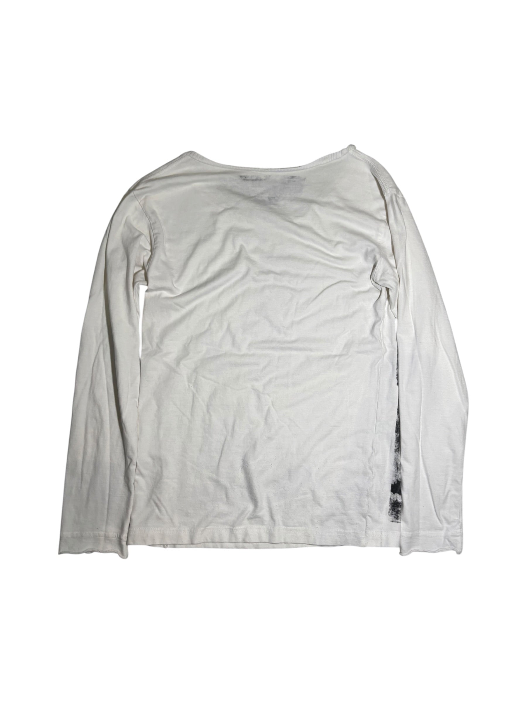 Y2K Abstract Print Long-Sleeve Top