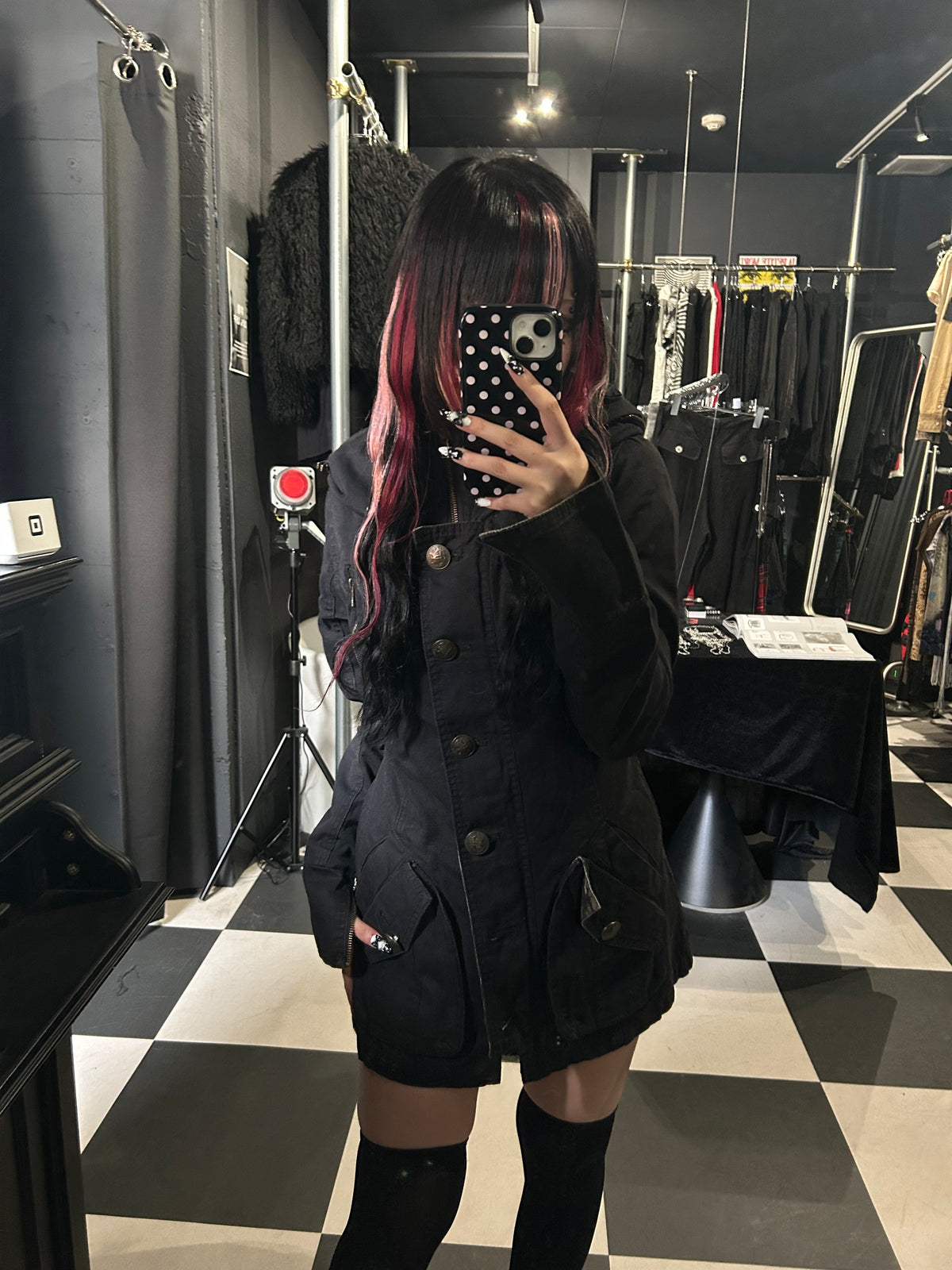 Camo-Lined Hooded Jacket