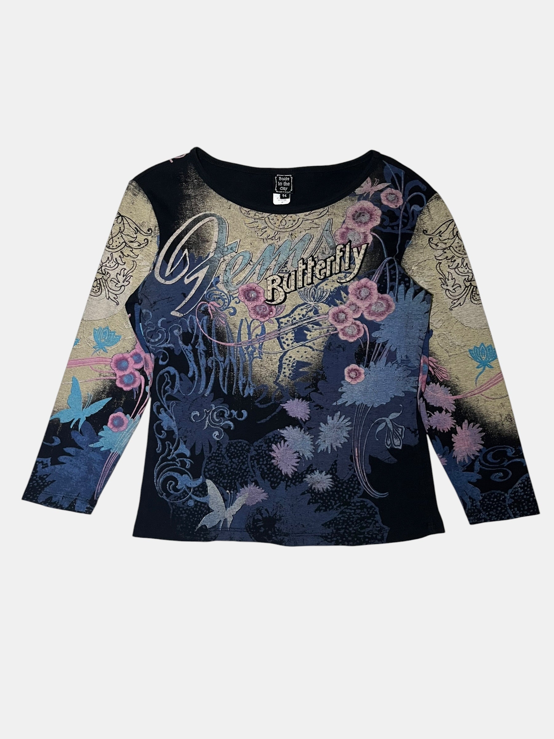 Y2K Butterfly Graphic Long Sleeve T-Shirt