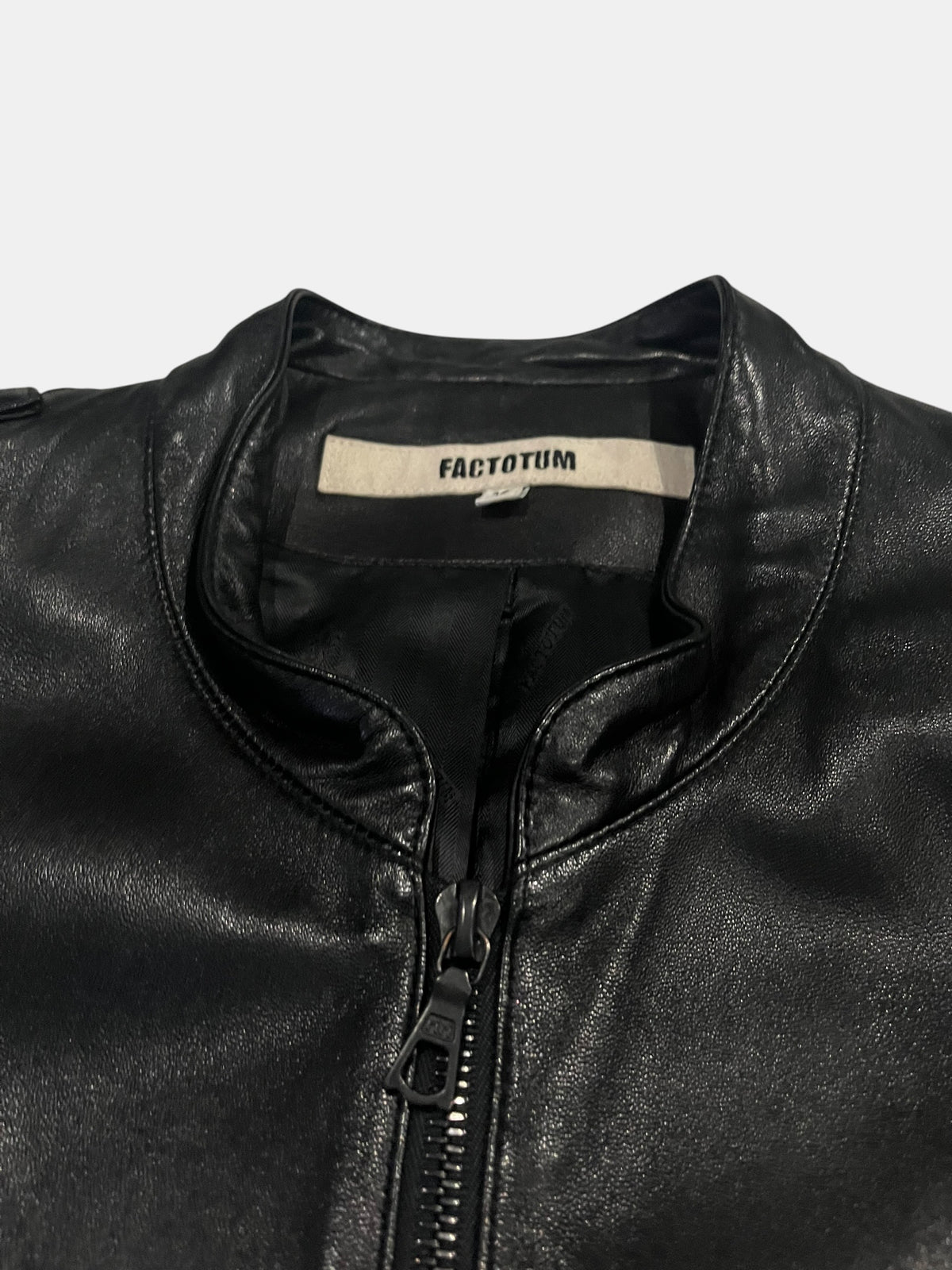 FACTOTUM Leather Racer Jacket