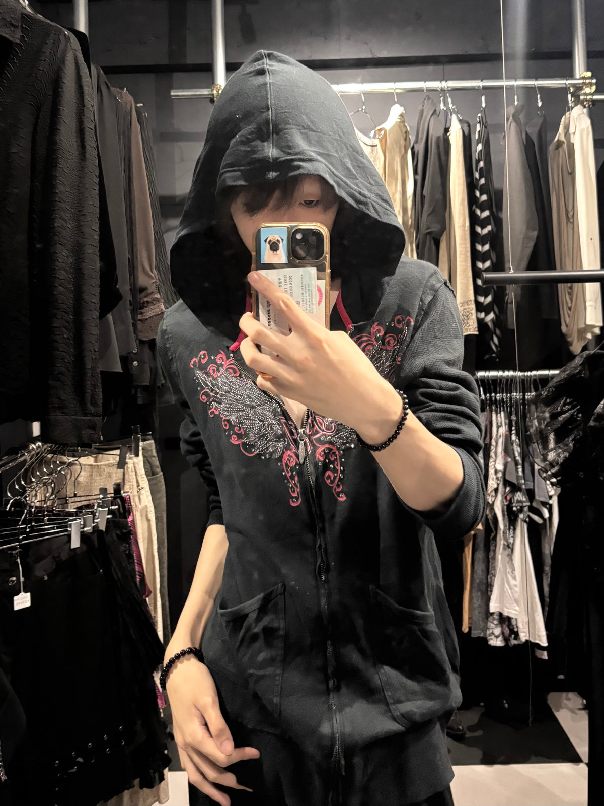 Wing Graphic Zip Hoodie