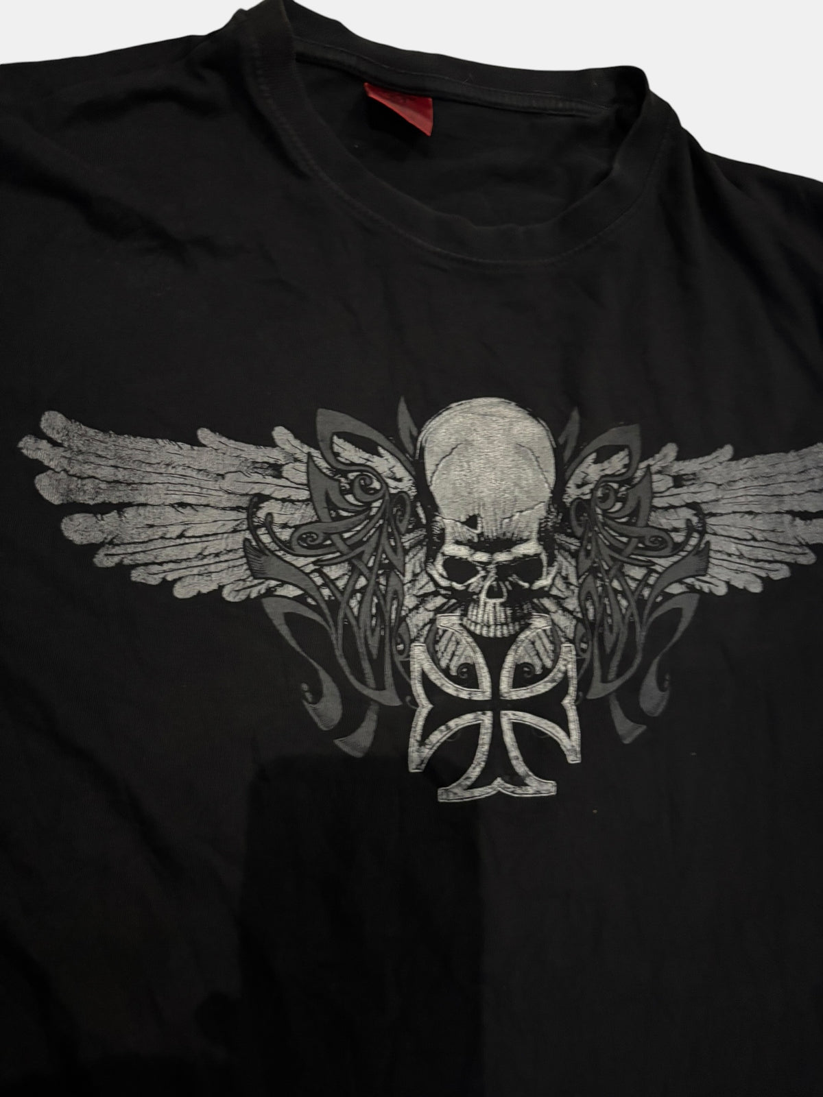 Y2K Winged Skull Graphic Tee