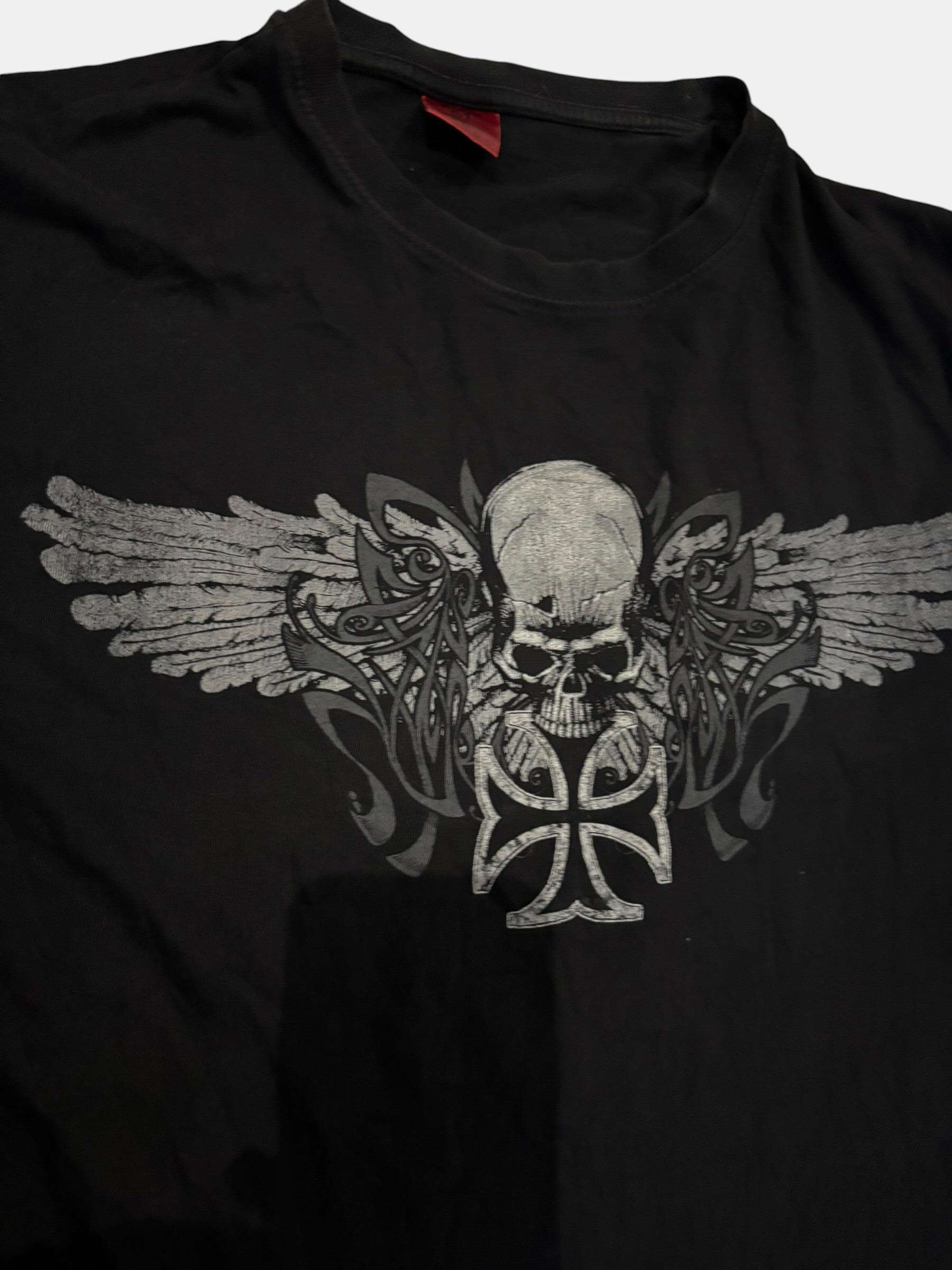 Y2K Winged Skull Graphic Tee