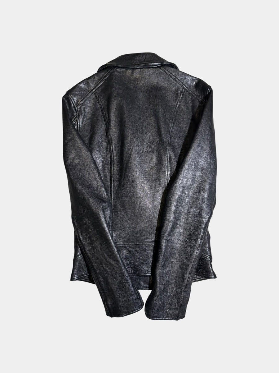 Pebbled Leather Rider Jacket