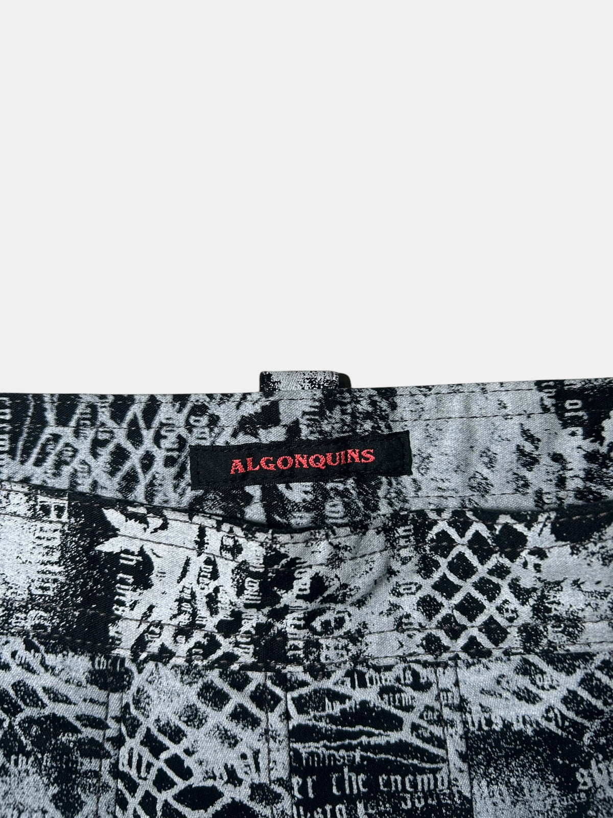 Collage-Print Mini Skirt
