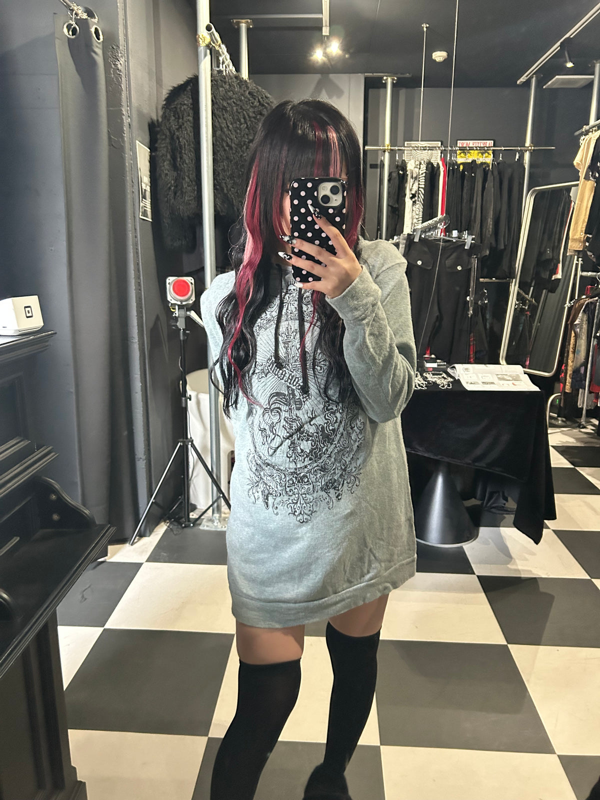 Baroque-Print Hoodie