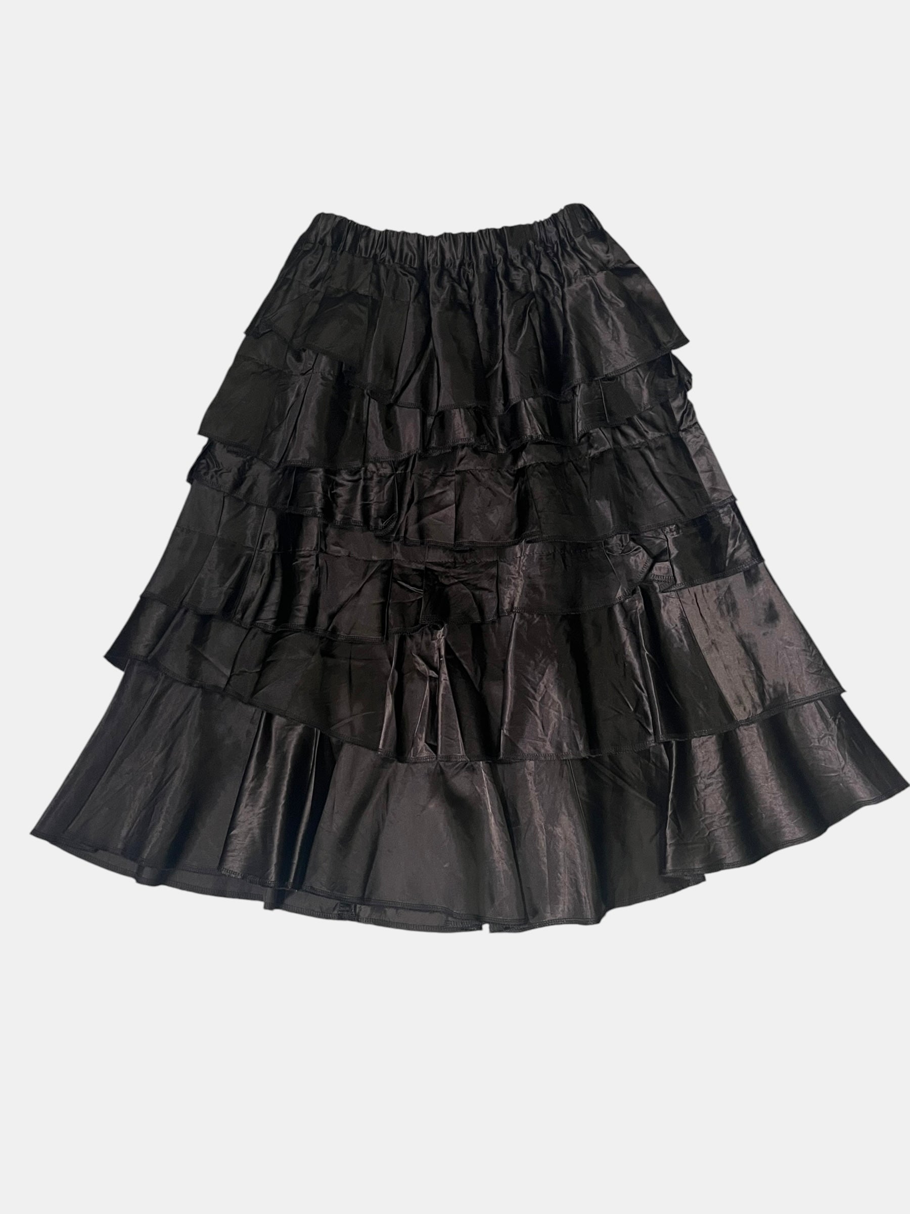 COMME des GARÇONS Satin Tiered Ruffle Skirt