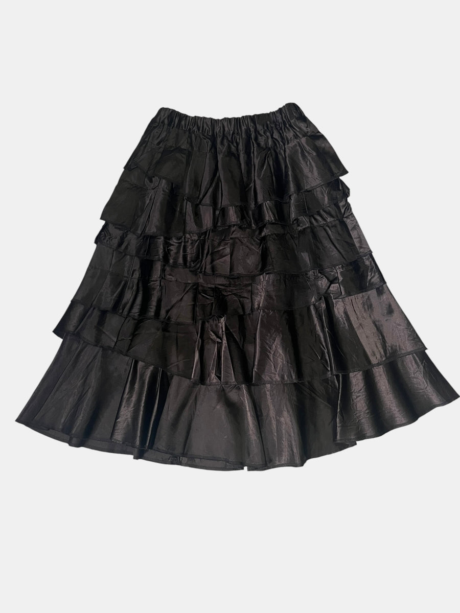 COMME des GARÇONS Satin Tiered Ruffle Skirt