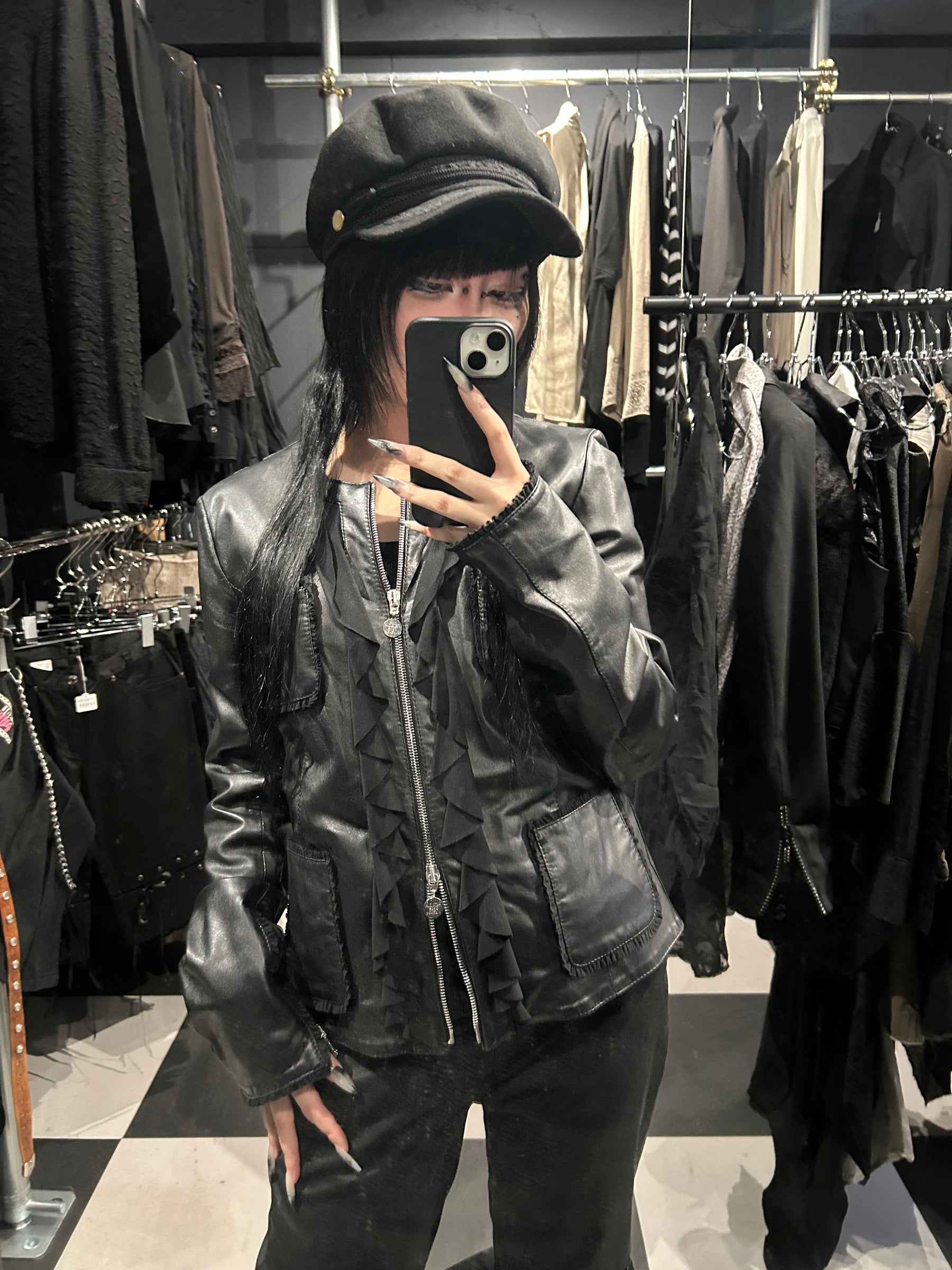 Ruffle-Trim Jacket