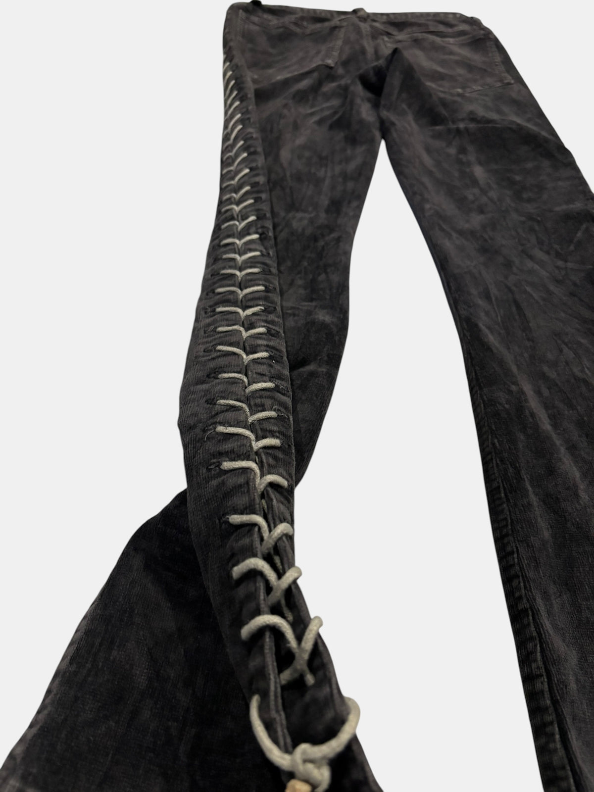 Side Lace-Up Flared Pants