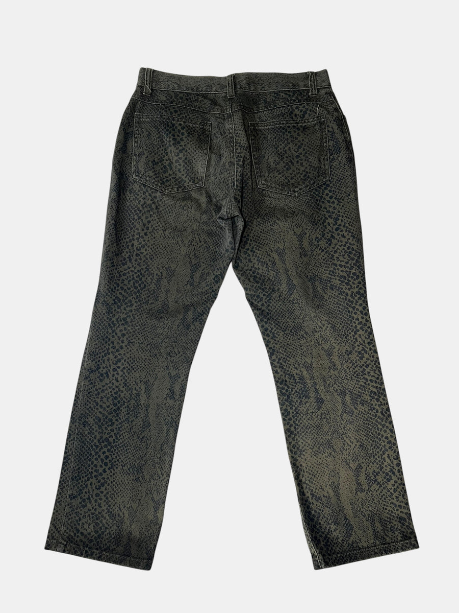 Algonquins Python-Print Trousers