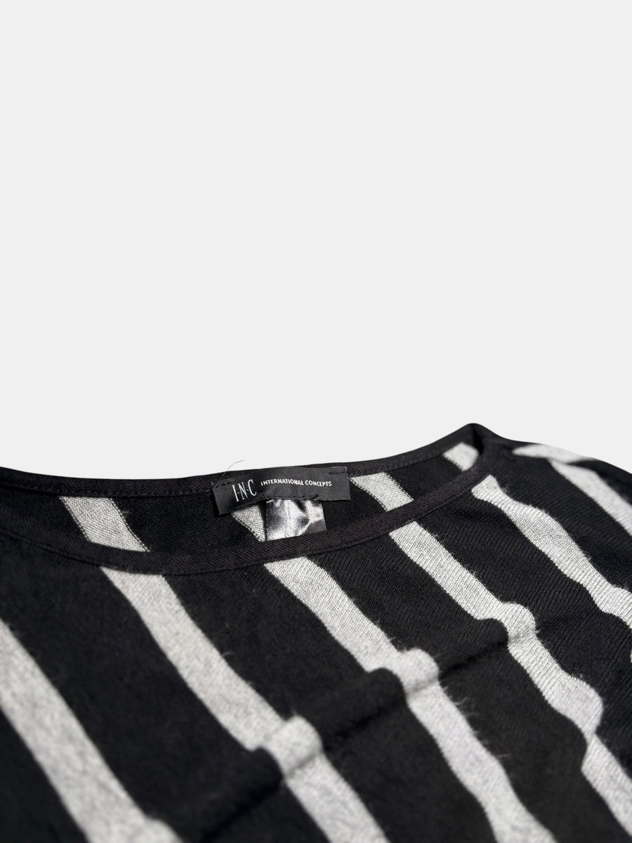 INC International Concepts Diagonal Stripe Knit Top